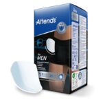 Attends For Men 1 25-pack — mörkblå förpackning märkt 1 droppe och ljust herrskydd