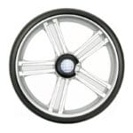 Andersen Hjul Shoppingvagn 25 cm Kullager — svart 25 cm hjul med ljust eker-mönster i plast