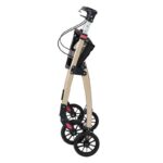 Champagne Jaguar hopfälld Champagnefärgad rollator hopfälld och stående