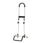 Andersen chassi shoppingvagn Scala Plus – silverfärgat aluminiumchassi med svart fällbart handtag och invikbar lastdel, bild 1