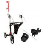 Rehasense käpphållare rollator Athlon tvådelad svart kopp doppsko fäste röret