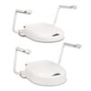 Etac Toalettsitsförhöjare Hi-Loo med armstöd 6 cm höjd vit färg ergonomisk design