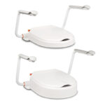 Produktbild från Etac - Artikelnummer ET80301317-2 - Toalettsitsförhöjare Hi Loo med armstöd 10 cm