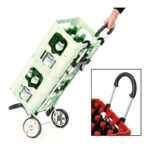 Andersen chassi shoppingvagn Scala Plus – silverfärgat aluminiumchassi med svart fällbart handtag och invikbar lastdel, bild 3