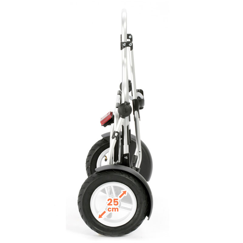 Andersen Royal Plus chassi hopfällt från sidan med 25 cm hjul