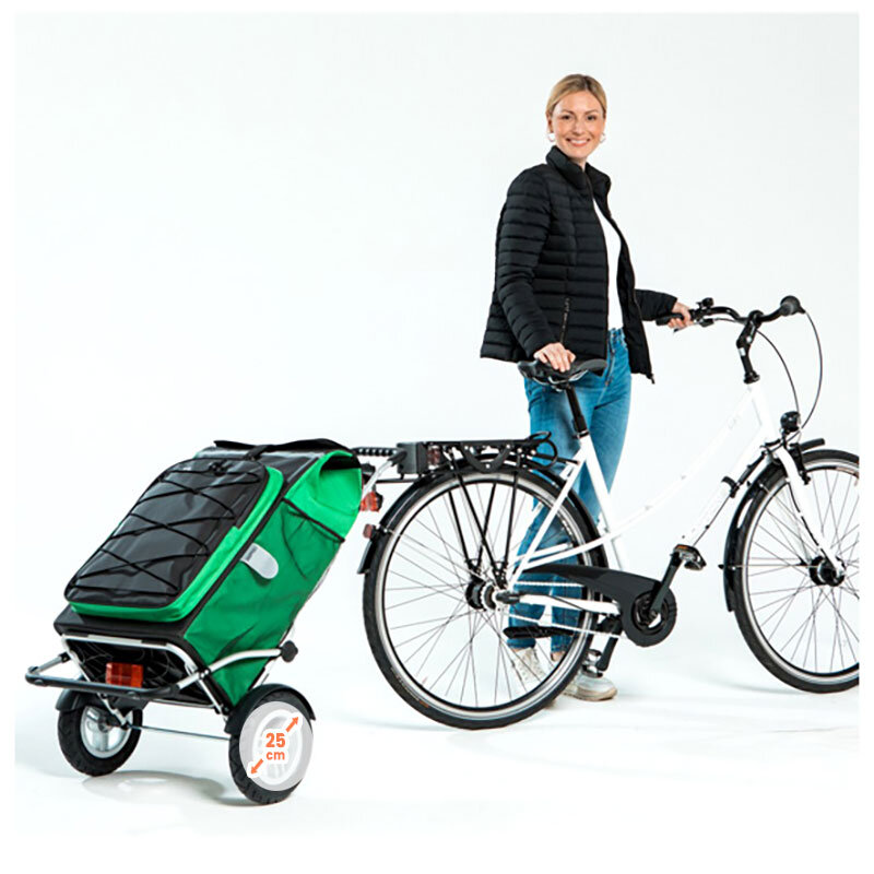 Andersen Royal Plus chassi monterat på cykel med cykelfäste