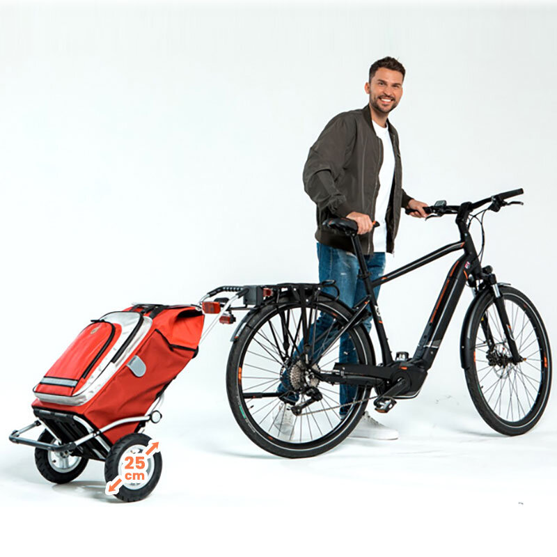 Royal chassi fastsatt på cykel med cykelfäste