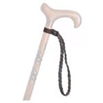 Handledsband i läder till käpp – Classic Canes käppband läder exklusiv flätat brunt