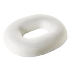 Mörkblå oval sittring från sidan med central öppning synlig