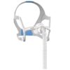 Näsmask AirFit N20 från Resmed – CPAP-mask utan pannstöd med grå plyschram och magnetclips vid sömnapné