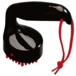 Etac Universalvred Uni vridgrepp – svart plastgrepp med röda gummitappar och röd handledsrem