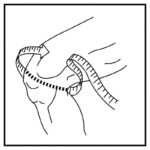 Beige neoprenortos i annan vinkel