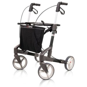 Topro Troja Original stabil utomhusrollator med stora hjul och memoryspärr för ojämna underlag