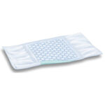 Absorberande underlägg utbrett på plan yta