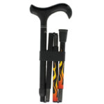 Cannes Fayet hopfällbar käpp Dr House kolfiber flammönster ultralätt