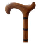 Classic Canes Käpp Beech Derby – trä derbyhandtag bokkäpp i ljust bokträ med svarta dekorringar längs skaftet, bild 1