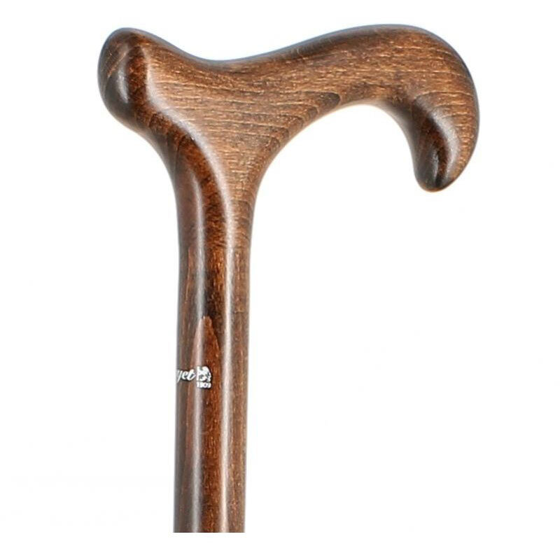 Hopfällbar käpp ergonomisk från Classic Canes – kaffebrun promenadkäpp med marmorerat handtag vid reumatism och ledbesvär