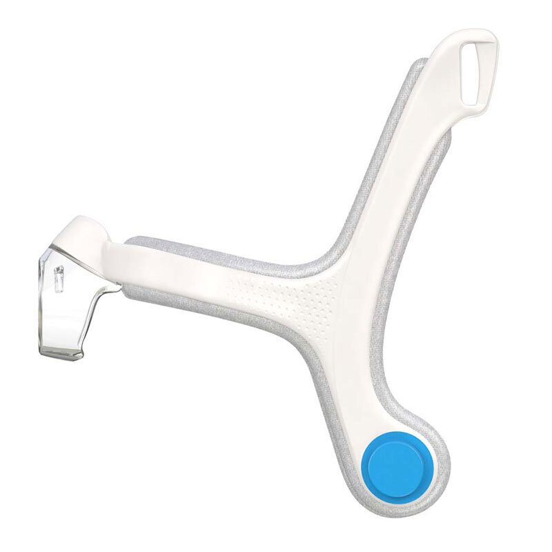 Resmed maskram AirFit N20 – vit plastram med transparent munstycke och blå justeringsknapp till AirFit N20 näsmask