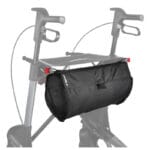 Topro Bakväska till Rollator – svart cylindrisk väska monterad baktill på Topro-rollator