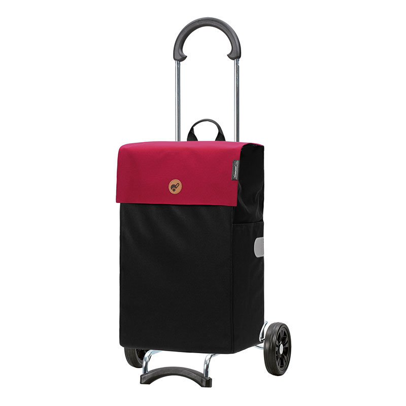 Andersen Scala Hera shoppingvagn med 15 cm svarta hjul, Hera-säck och fällbart handtag på Scala-chassi