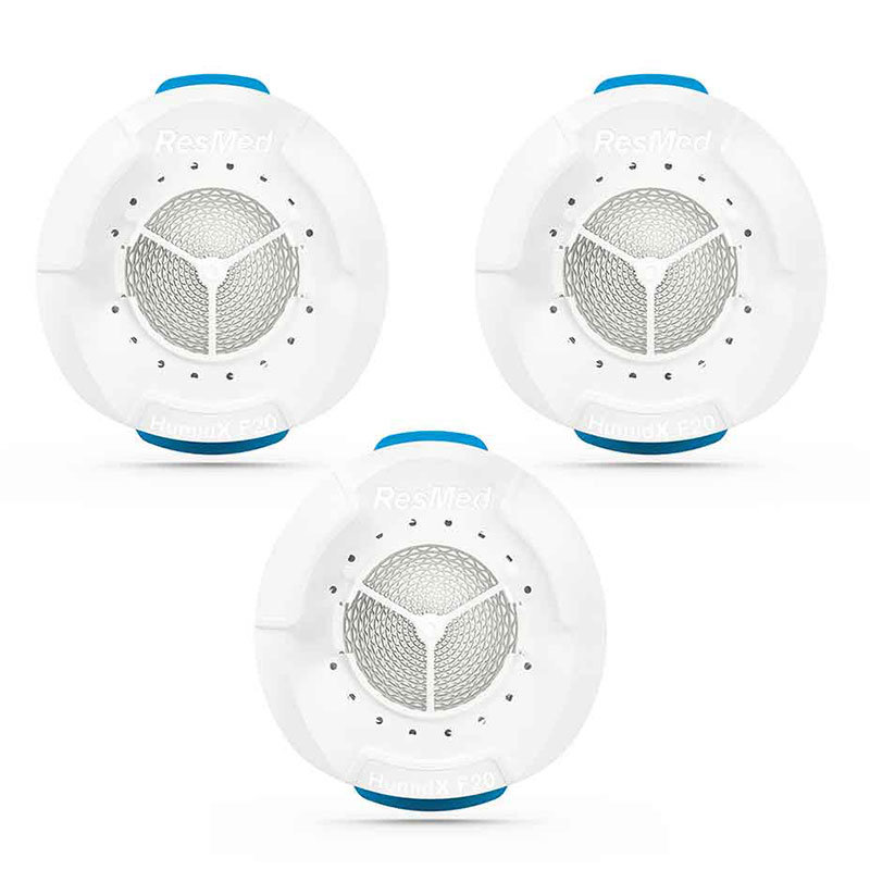Resmed HumidX Befuktare F20 3 Pack vattenlös befuktare CPAP helmask sömnapné