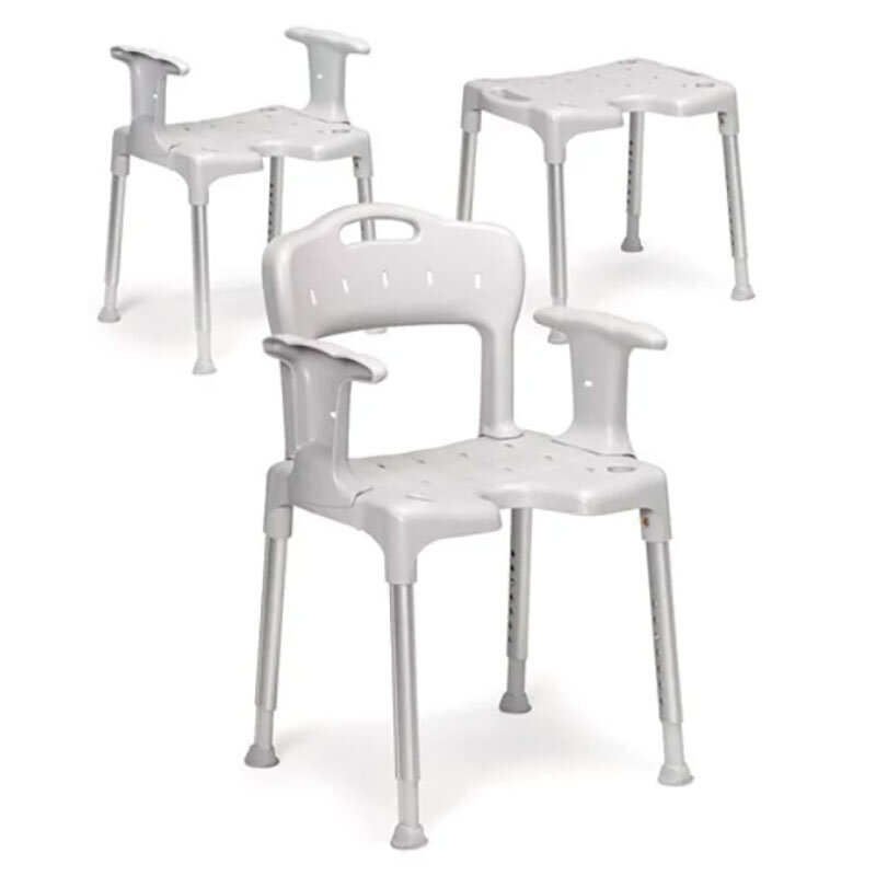 Etac Swift duschstol – stabil och säker med halkskydd, justerbar höjd och armstöd