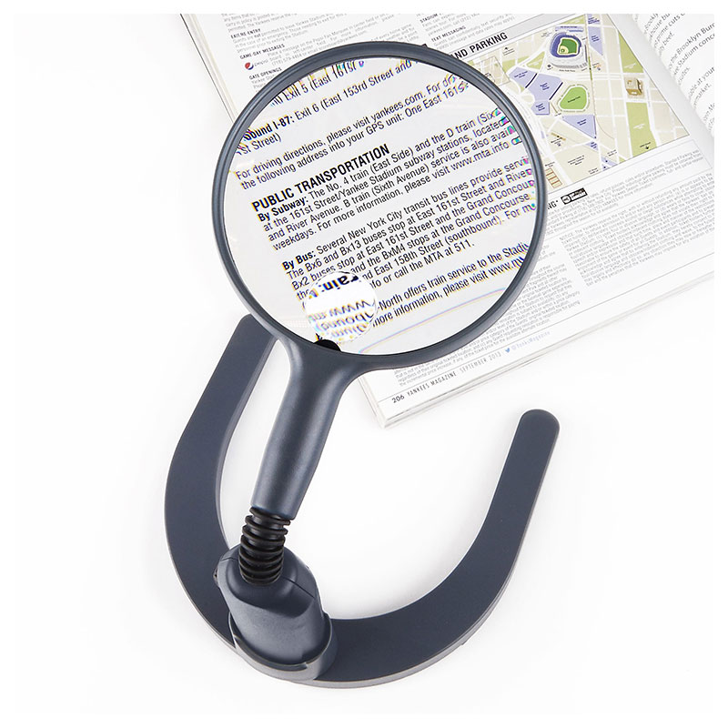 Lupp i närbild med LED-belysning