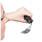 Gaffel vinklad i en böjd position