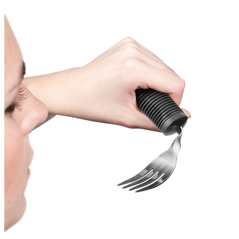 Gaffel vinklad i en böjd position