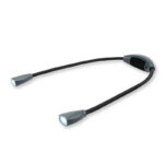 Carson Nacklampa Necklight — svart handsfree LED-läslampa med två ljushuvuden