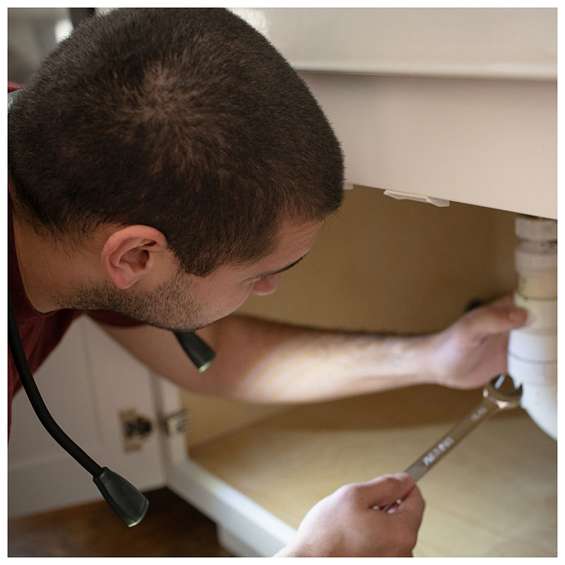 Lampan i närbild med knapparna synliga