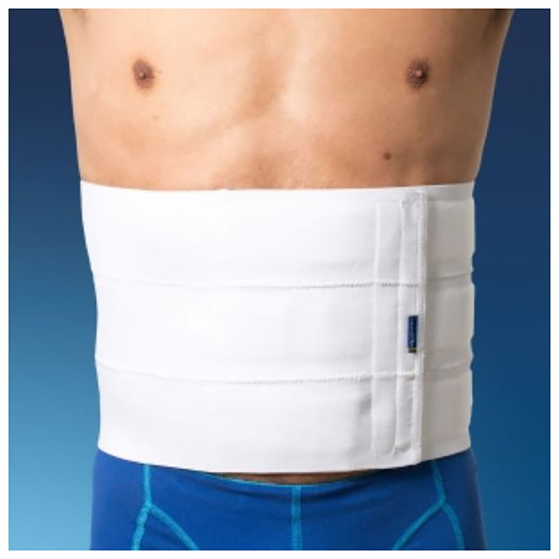 Mediroyal Maggördel 23 cm 3-panel – vit elastisk gördel med kardborrefäste runt magen