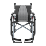 Rullstol ICON 35 LX Active framifrån rakt med fotplattor och sitsbredd synlig