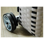 Silja säck öppen med runt lock och dragsko