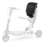 Ryggstöd Komfort Atto elscooter med ergonomiskt meshtyg och snabbkoppling från Movinglife monterat på Atto Sport