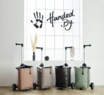 Andersen Unus shoppingvagnar med Handed By flätade korgar i fyra färger