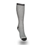 Medisox Kompressionsstrumpa Trend Jeans — knähög stödstrumpa i svart-naturvävd bomull