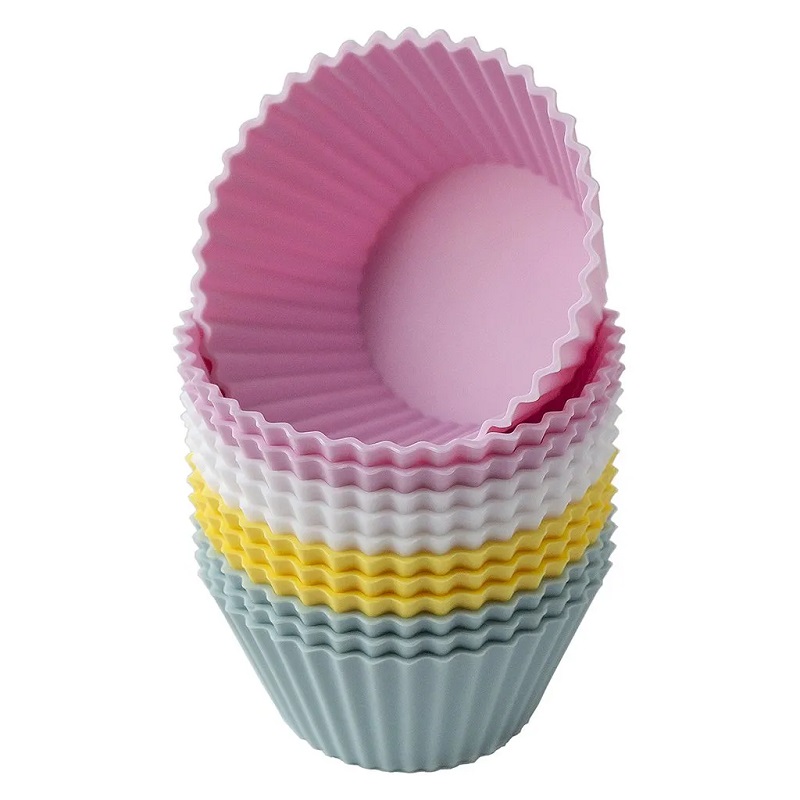 Pufz muffinsformar silikon återanvändbara – silikonformar temperatur ugn cupcakeformar non-stick