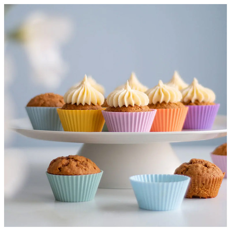 Silikonform i rosa med rundad botten