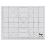 Pufz Bakplåtsduk silikonmatta bakning – grå matta med tryckt rutnät och cirkelguider