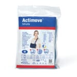 Actimove Mitella Eco Armslinga – blå armslinga i förpackning med kardborre och nackrem, storlek M