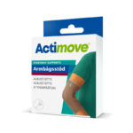 Beige sömlöst ärmstöd sedd i närbild