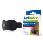 Knäskålsstöd sport smärta – Actimove Sports Edition svart med kompression patellarsena justerbart universal