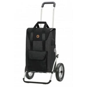 Andersen shoppingvagn Royal Senta 2.0 i svart med 49 liter vattenavvisande väska på Royal chassi med 25 cm metallekrade hjul