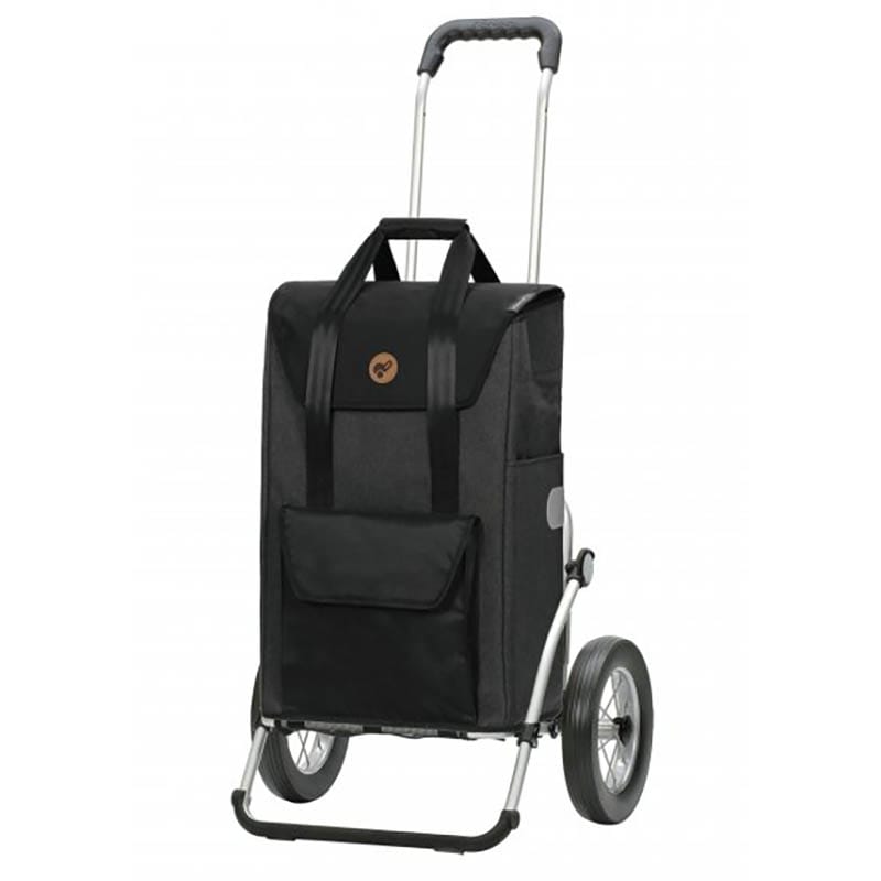 Andersen Shoppingvagn Royal Senta 2.0 – svart Andersen shoppingvagn Royal Senta 2.0 i svart med 49 liter vattenavvisande väska på Royal chassi med 25 cm metallekrade hjul
