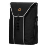 Andersen säck Bahne Grå svart shoppingvagnsväska med silverränder och hak-fäste