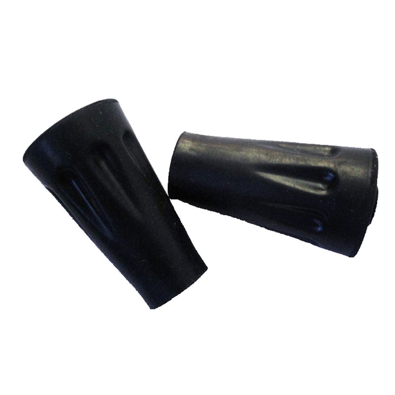 BungyPump Doppsko Gångstavar Koniska – par svarta koniska gummifötter i naturgummi