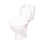 Toalettsitsförhöjare framifrån med lock stängt