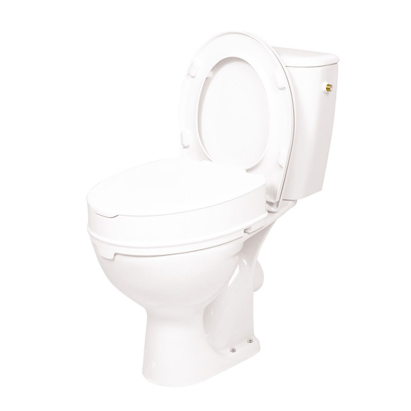 Toalettsitsförhöjare framifrån med lock stängt