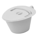 Etac Potta Med Lock Swift – vit oval potta med lock och handtag